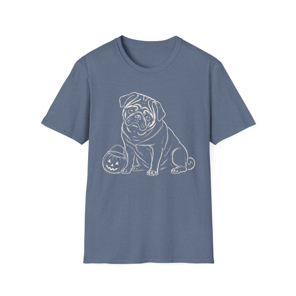 PUG WITH PUMPKIN BUCKET T-Shirt