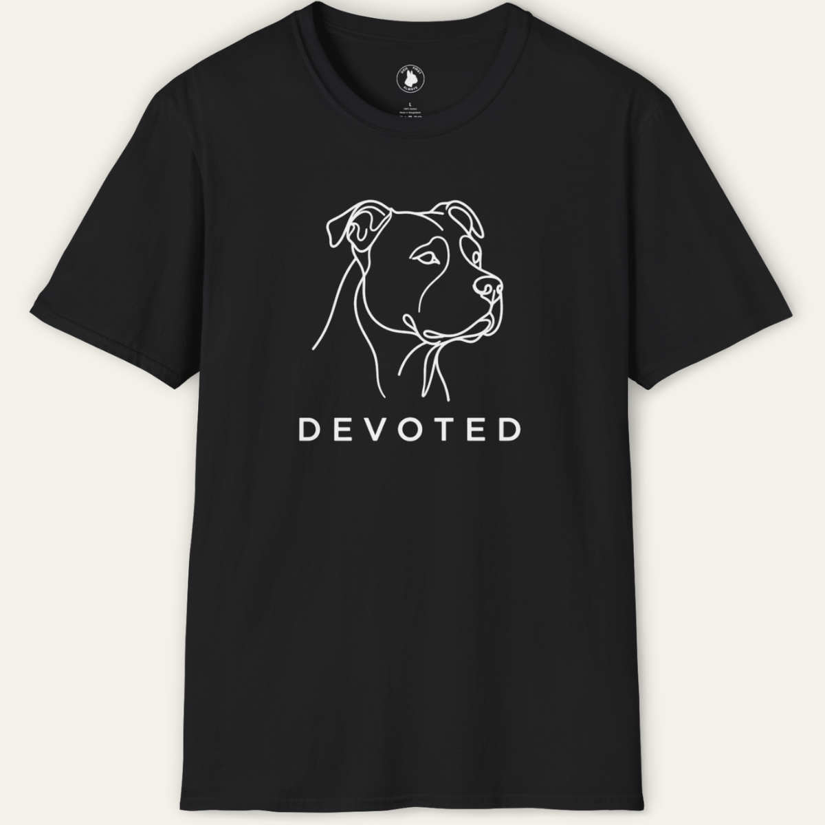 PIT BULL DEVOTED LINE ART T-Shirt