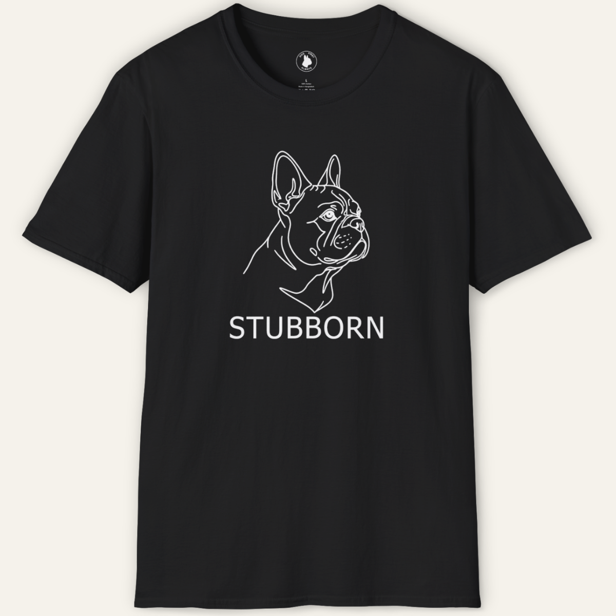FRENCHIE STUBBORN LINE ART T-Shirt