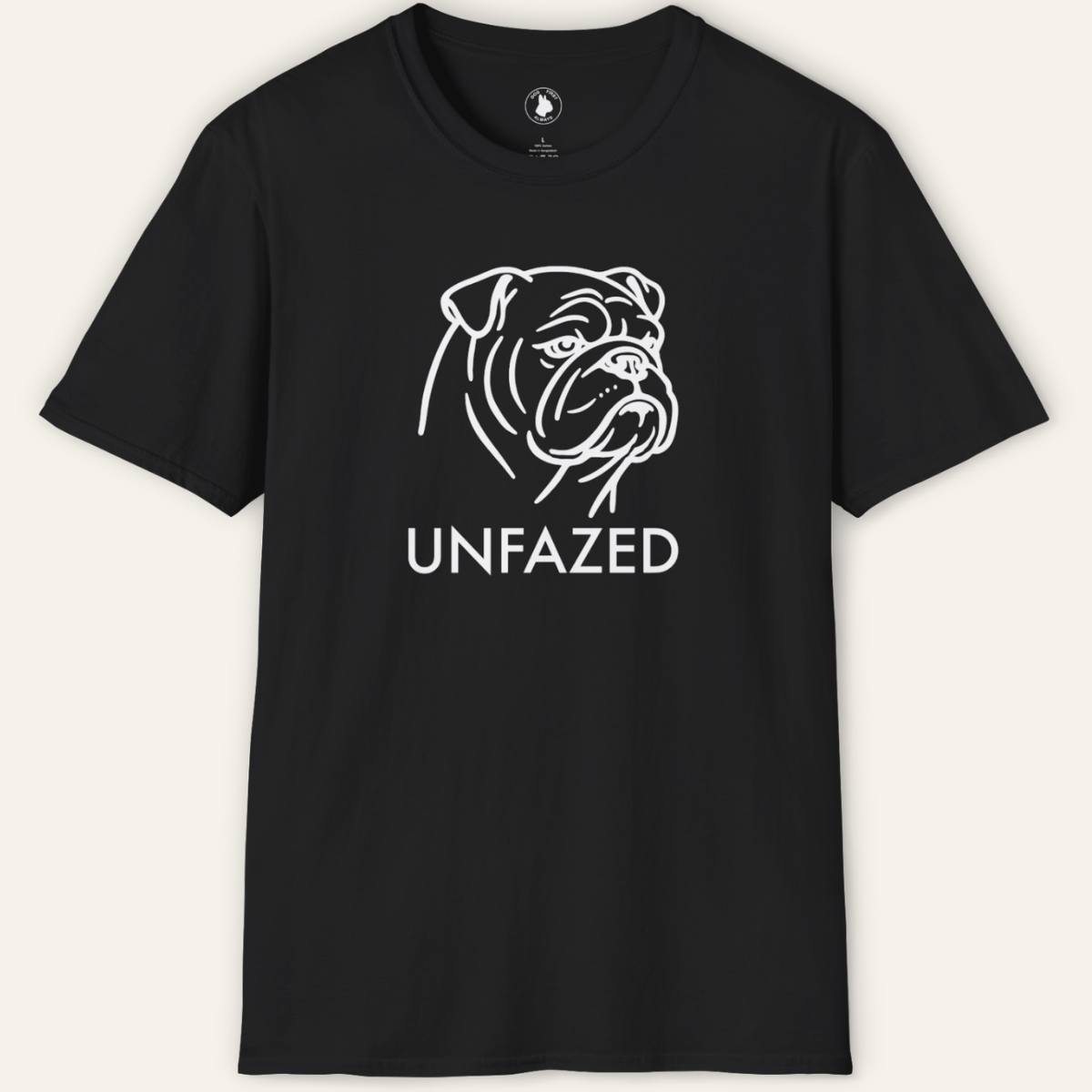 BULLDOG UNFAZED LINE ART T-Shirt