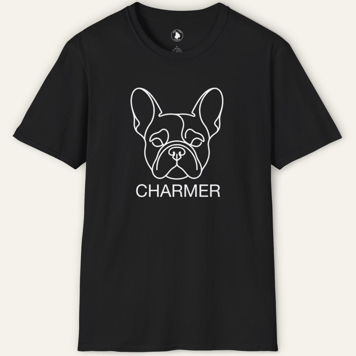 FRENCHIE CHARMER PORTRAIT LINE ART T-Shirt