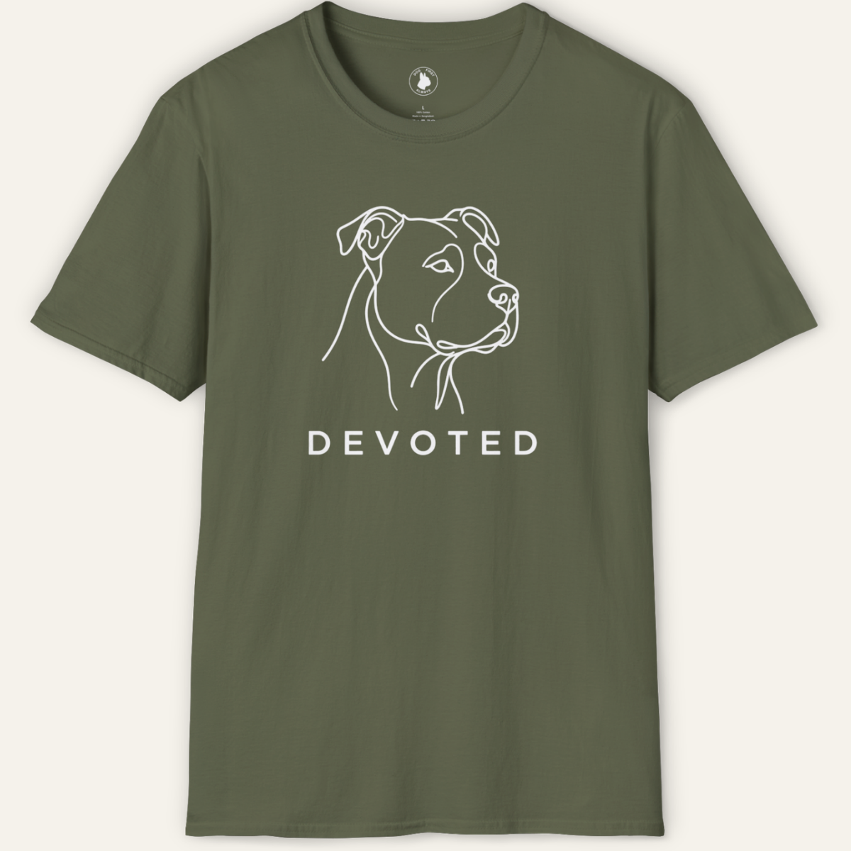 PIT BULL DEVOTED LINE ART T-Shirt