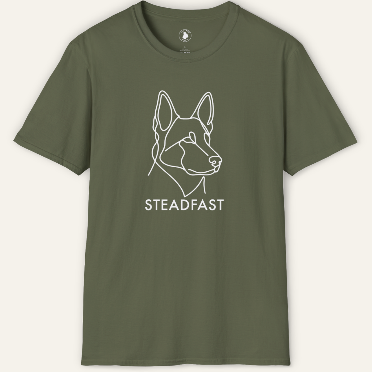 GERMAN SHEPHERD STEADFAST LINE ART T-Shirt