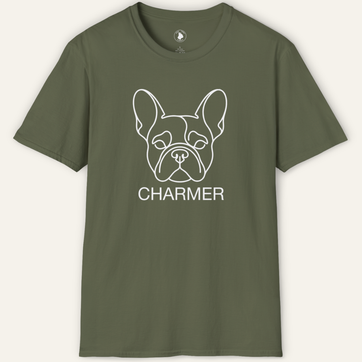 FRENCHIE CHARMER PORTRAIT LINE ART T-Shirt