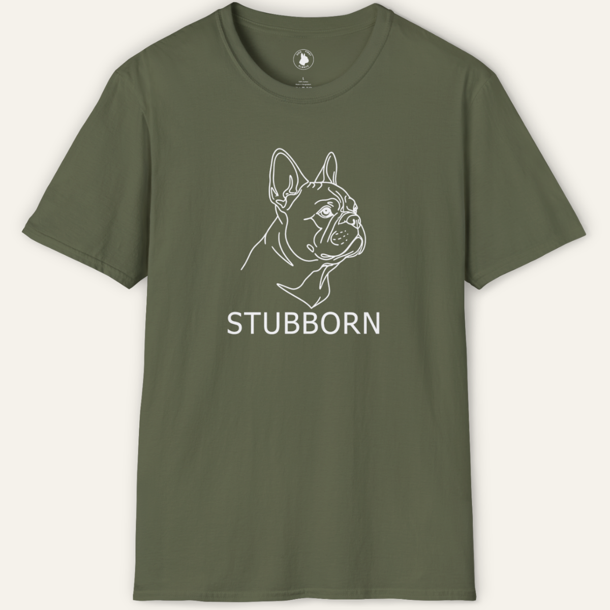 FRENCHIE STUBBORN LINE ART T-Shirt