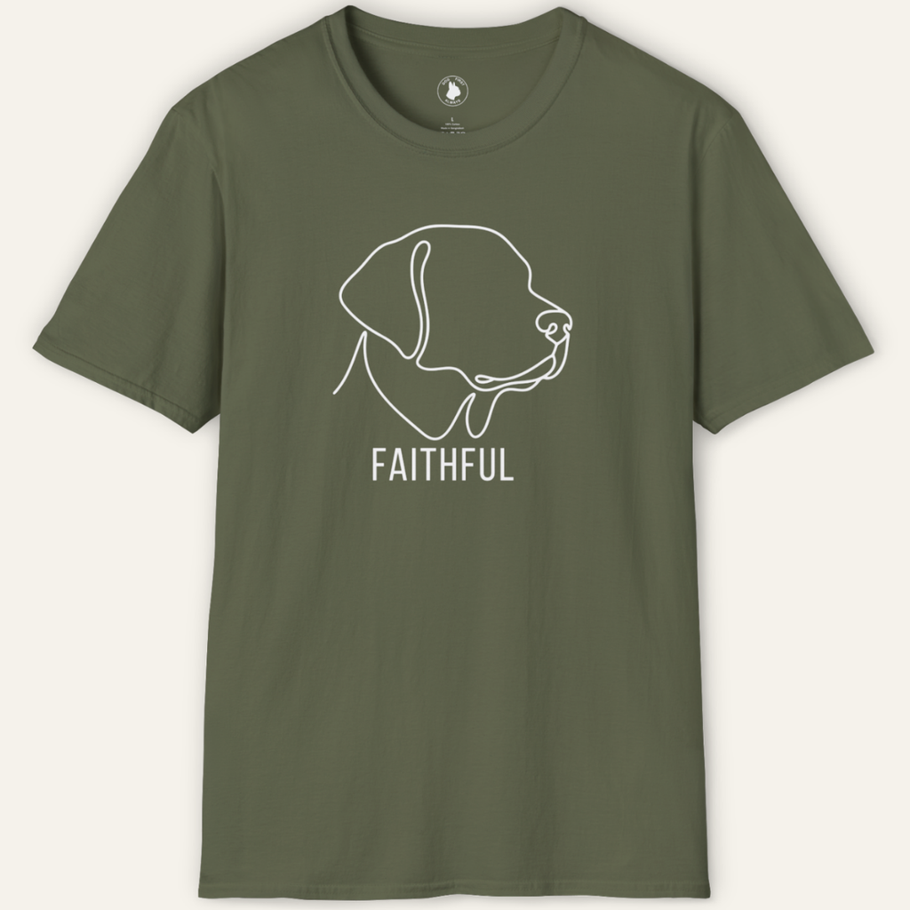 LABRADOR FAITHFUL LINE ART T-Shirt