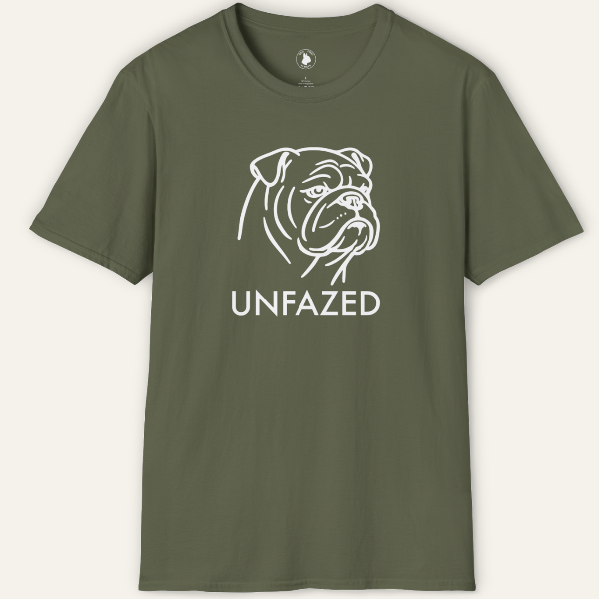 BULLDOG UNFAZED LINE ART T-Shirt