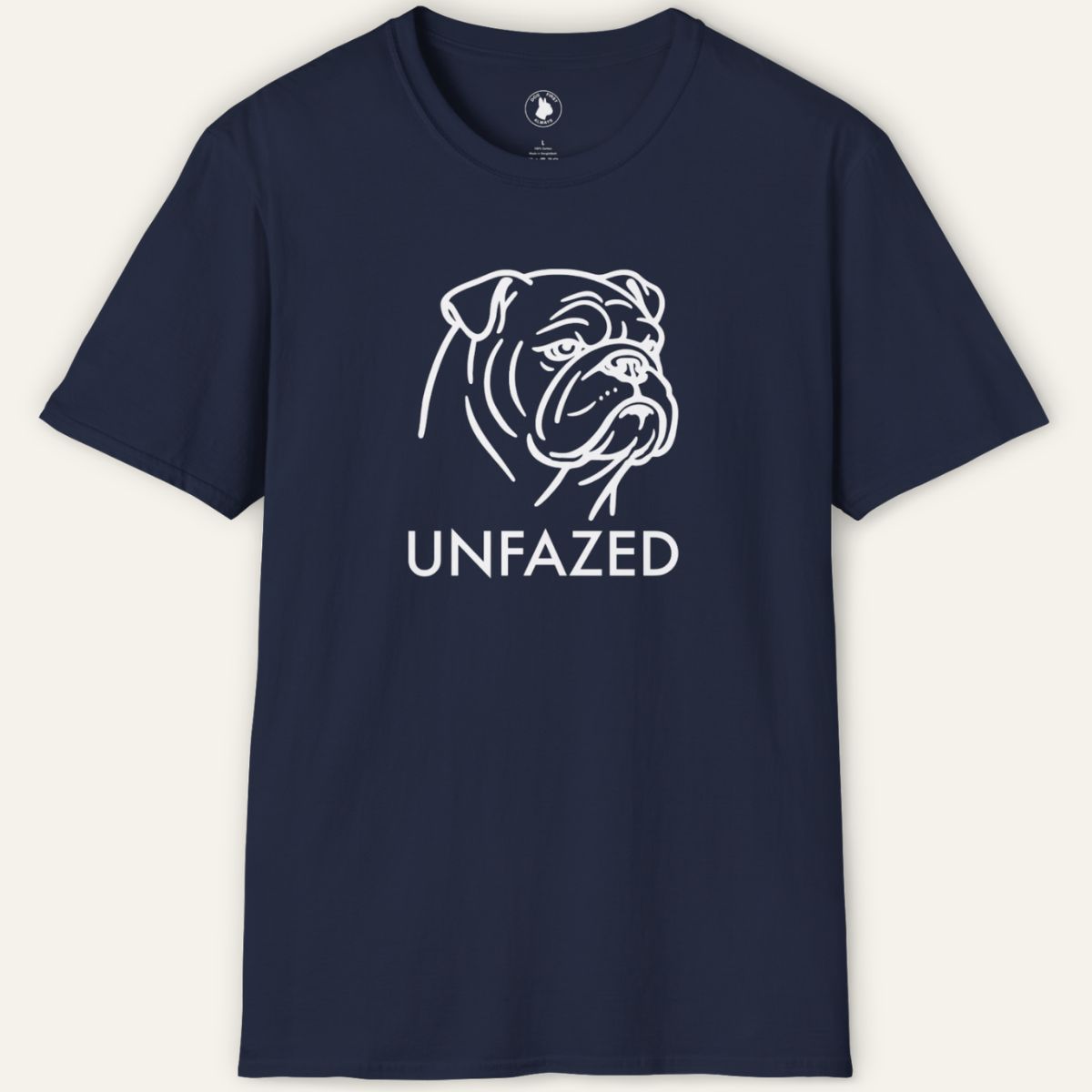 BULLDOG UNFAZED LINE ART T-Shirt