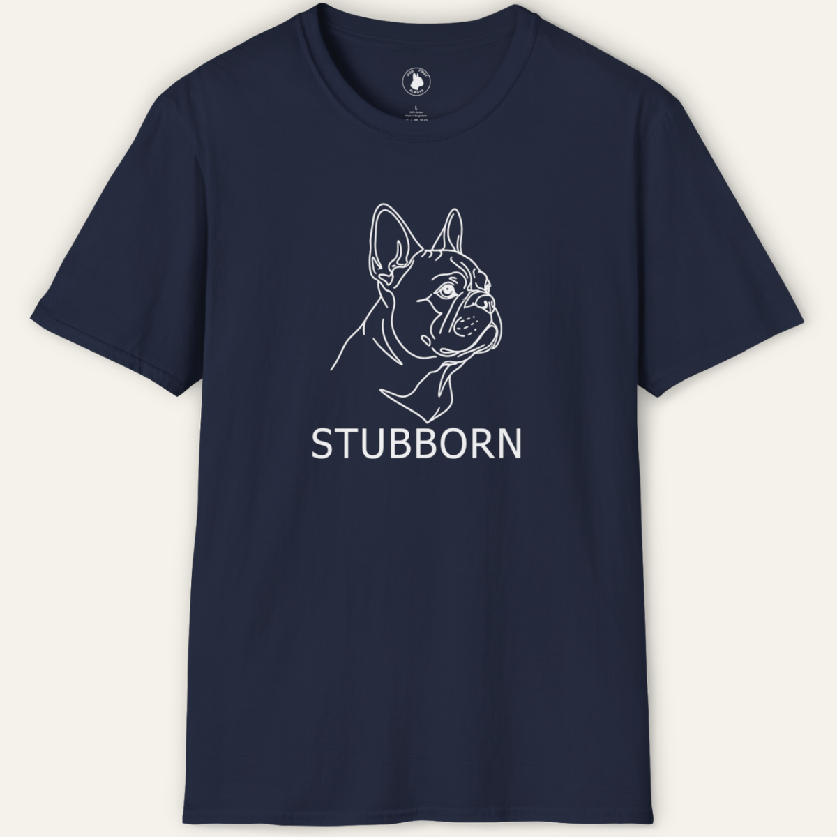 FRENCHIE STUBBORN LINE ART T-Shirt