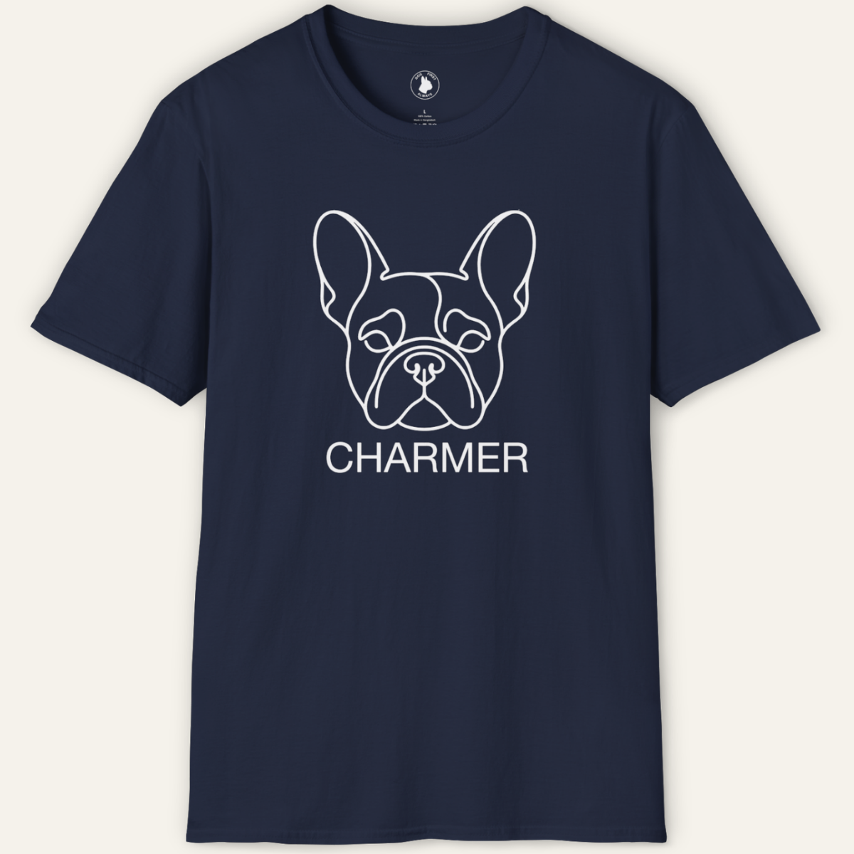 FRENCHIE CHARMER PORTRAIT LINE ART T-Shirt
