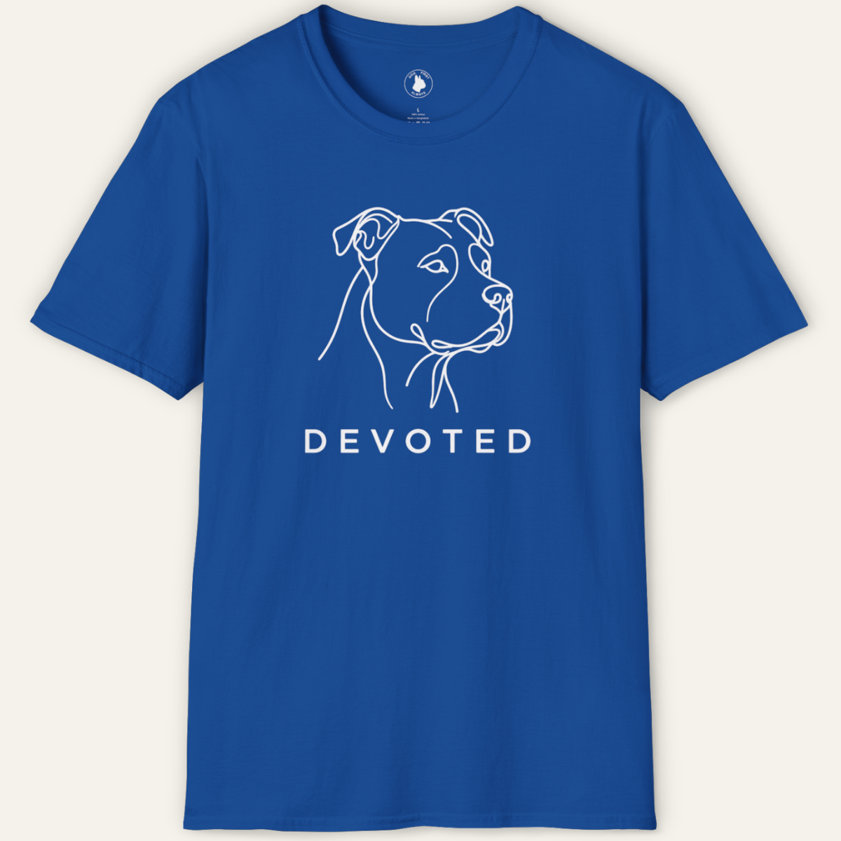PIT BULL DEVOTED LINE ART T-Shirt