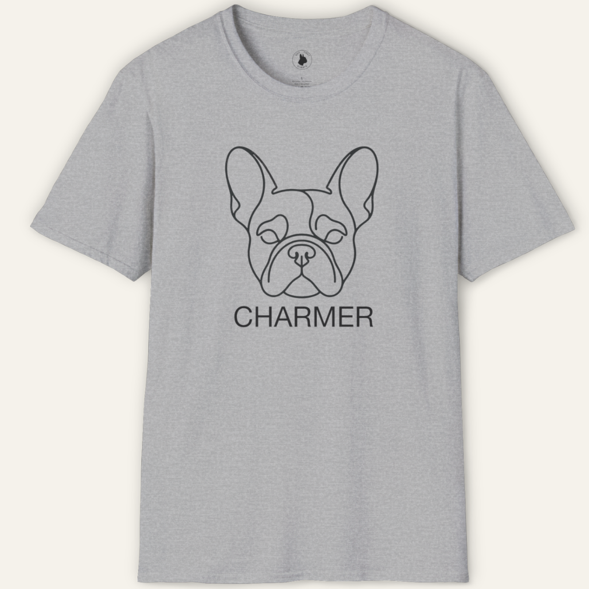 FRENCHIE CHARMER PORTRAIT LINE ART T-Shirt