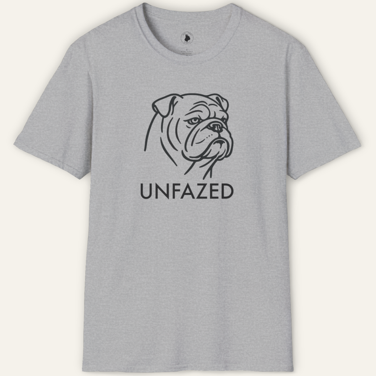 BULLDOG UNFAZED LINE ART T-Shirt