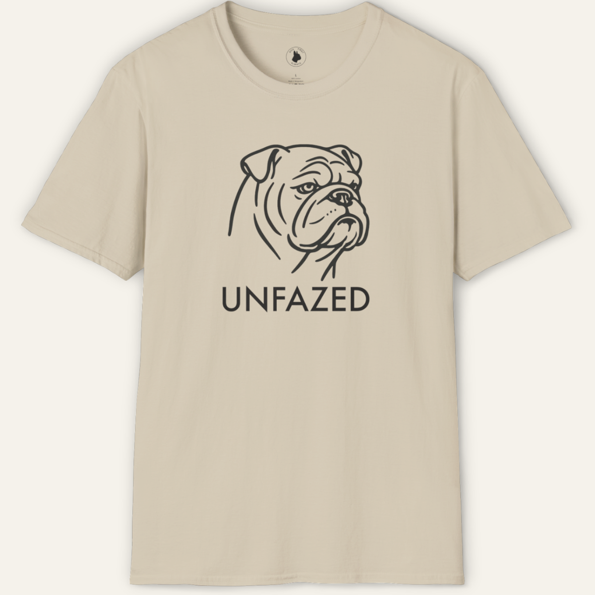 BULLDOG UNFAZED LINE ART T-Shirt