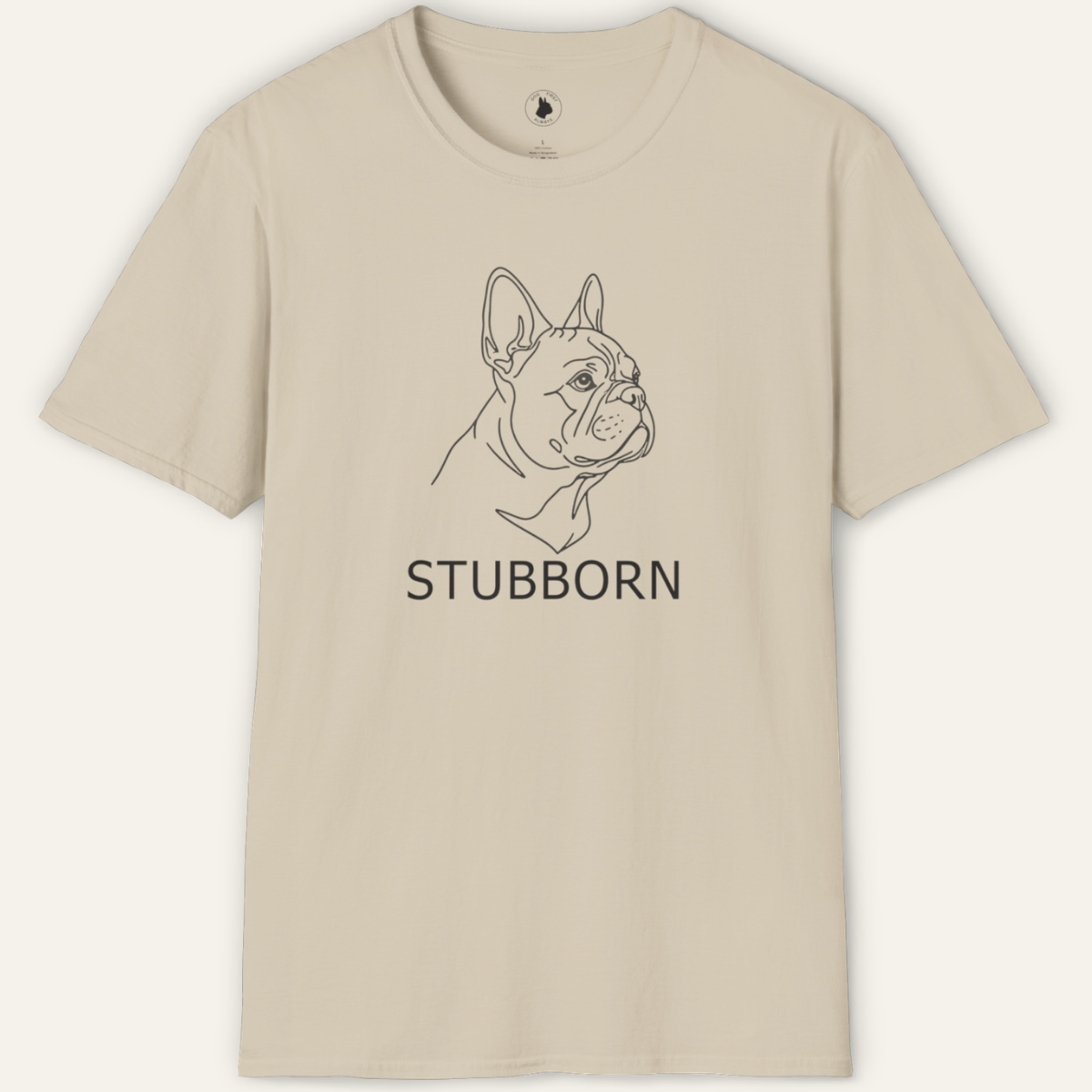 FRENCHIE STUBBORN LINE ART T-Shirt