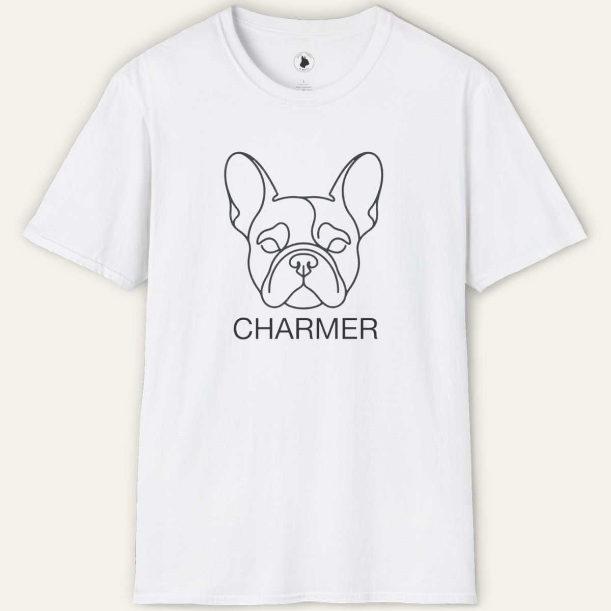 FRENCHIE CHARMER PORTRAIT LINE ART T-Shirt