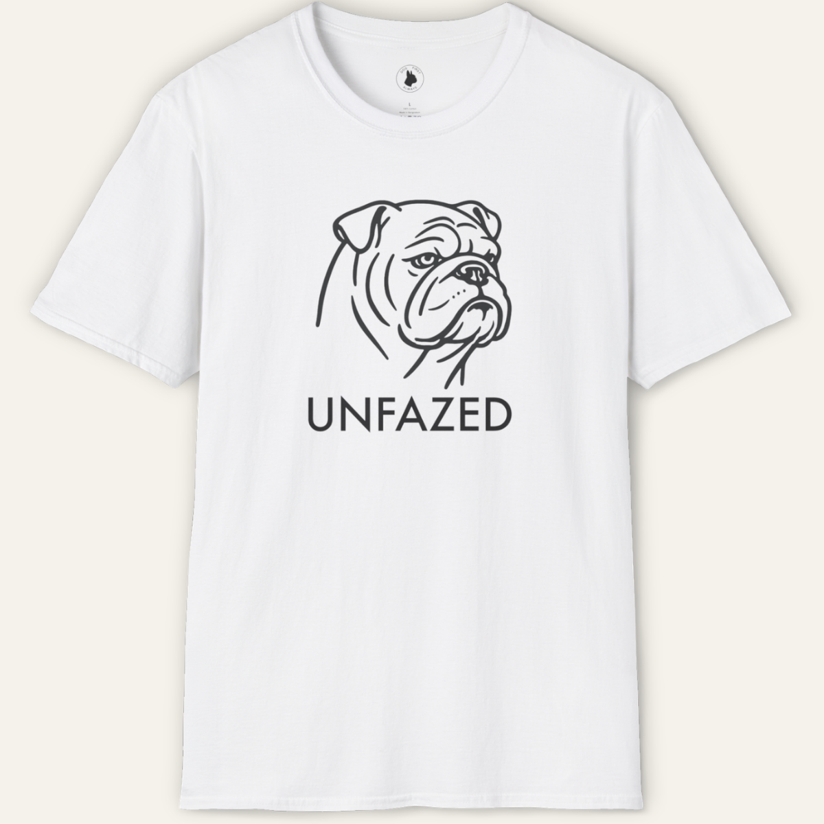 BULLDOG UNFAZED LINE ART T-Shirt