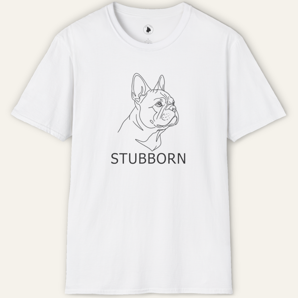 FRENCHIE STUBBORN LINE ART T-Shirt